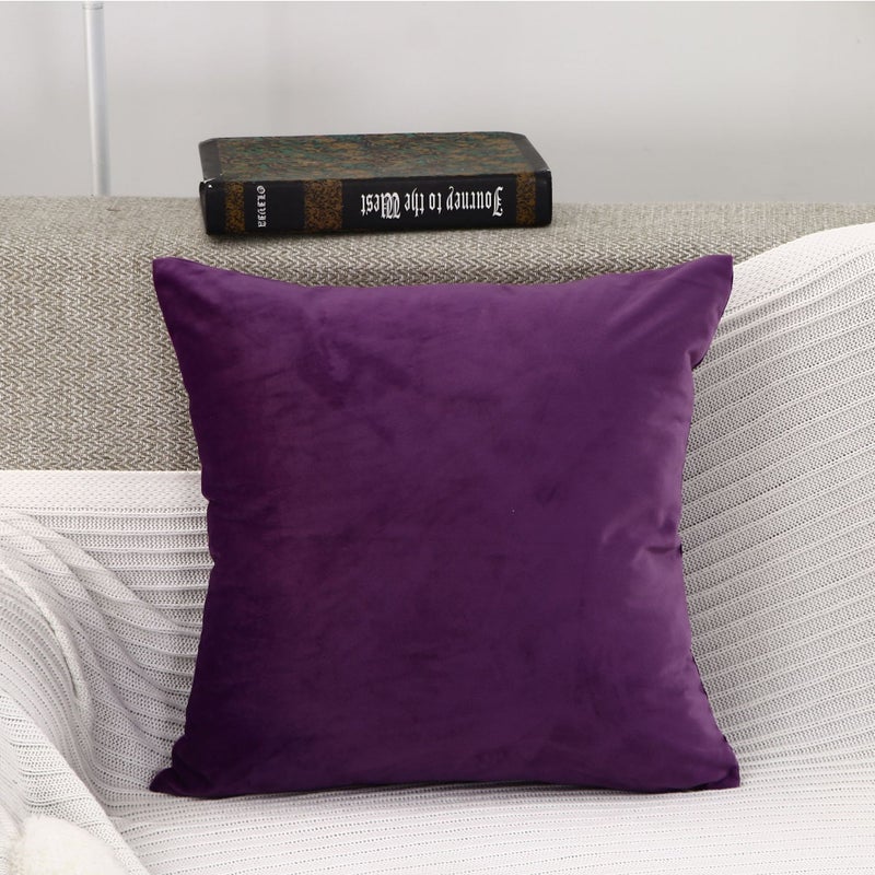 Velvet Solid Color Creative Nap Pillow Super Soft Sofa Cushion Stuffed Pillow Jacket - Image 1