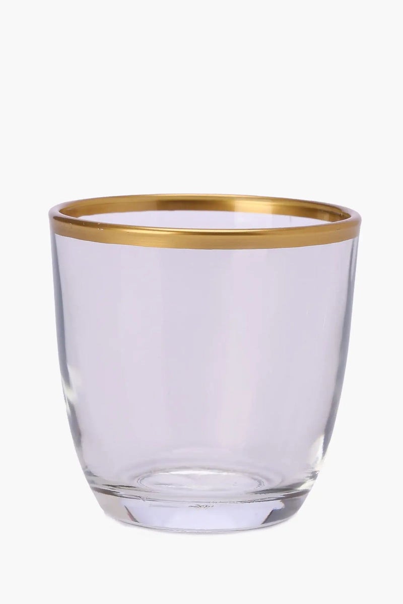 Carina Glass Tumbler with Gold Rim (9cm) - Image 1