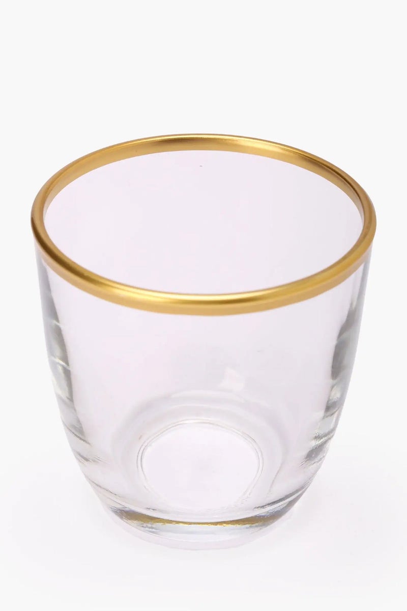 Carina Glass Tumbler with Gold Rim (9cm) - Image 2
