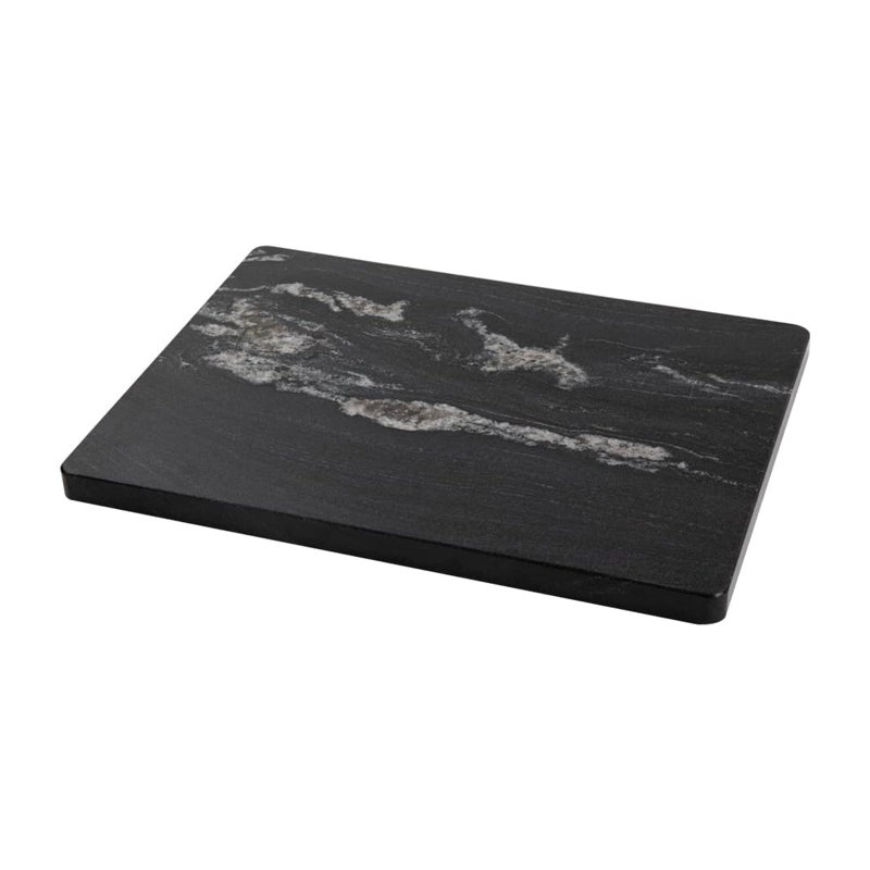 Adolif Natural Black Marble Pastry and Cutting Board, 12x16x0.7 Inch, Heavy for Dough Chocolate, Pack of 1 - Image 1