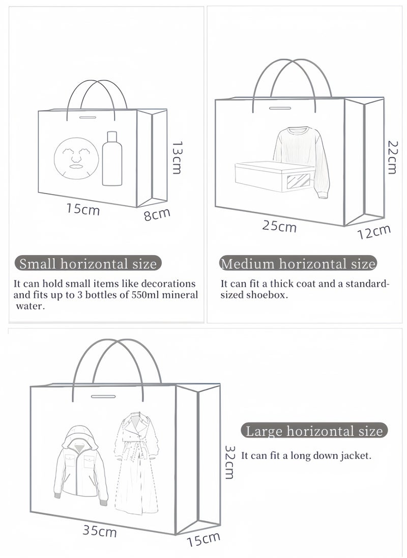 Harse Color Gift Bag with Handle, Oil Painting Gift Paper Bags Medium Size Small Gift Bags Birthday Craft Paper Gift Bags for Presents,Birthdays, Mother's Day,Weddings, Party（25*12*22cm）  - Image 3