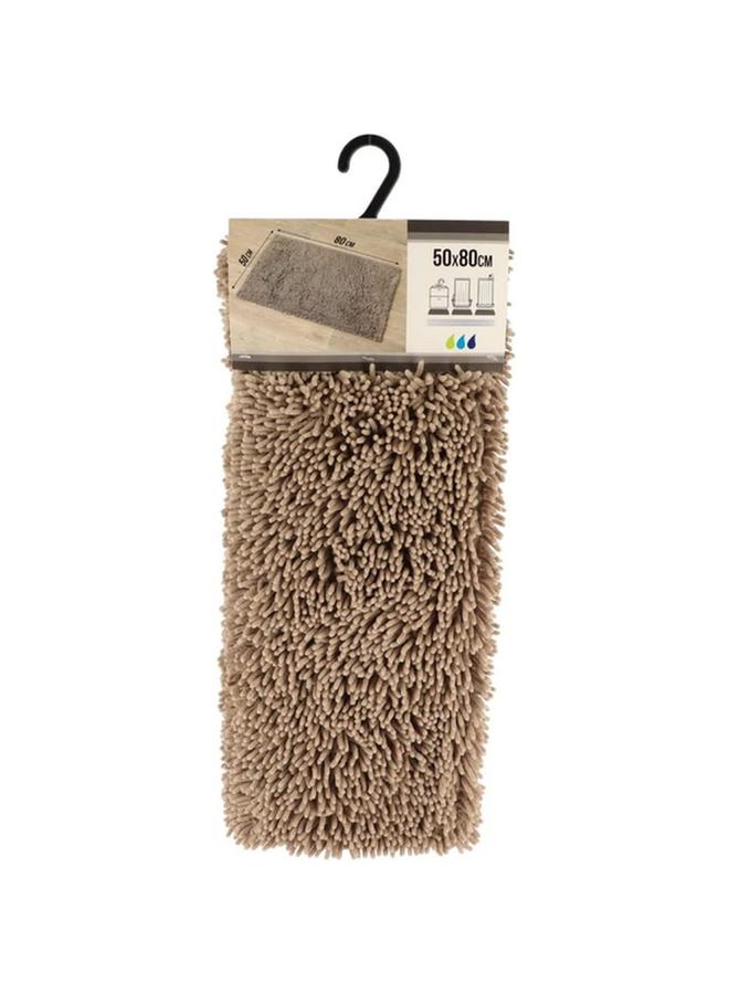 Tendance Anti-Slip Chenille Microfiber Bathroom Mat Taupe 50 X 80Cm 7742165 - Image 1