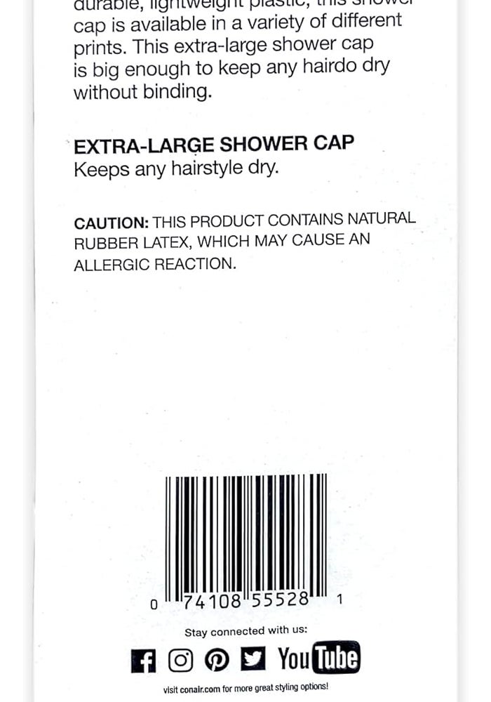 Conair Styling Essentials XL Bouffant Shower Cap - Assorted Colors - Image 2