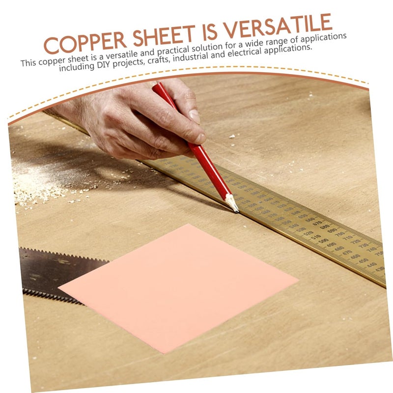 لوح نحاسي سميك لأعمال الحرف اليدوية لصنع المجوهرات والأعمال الكهربائية 1 مم - Image 5
