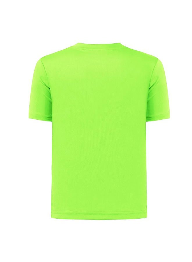 Dreammonkey 4T to Youth Neon Shirt Kids Rash Guard UPF 50+ Dry Fit Athletic Short Sleeve T Shirts for Boys and Girls (Neon Green S) - Image 4
