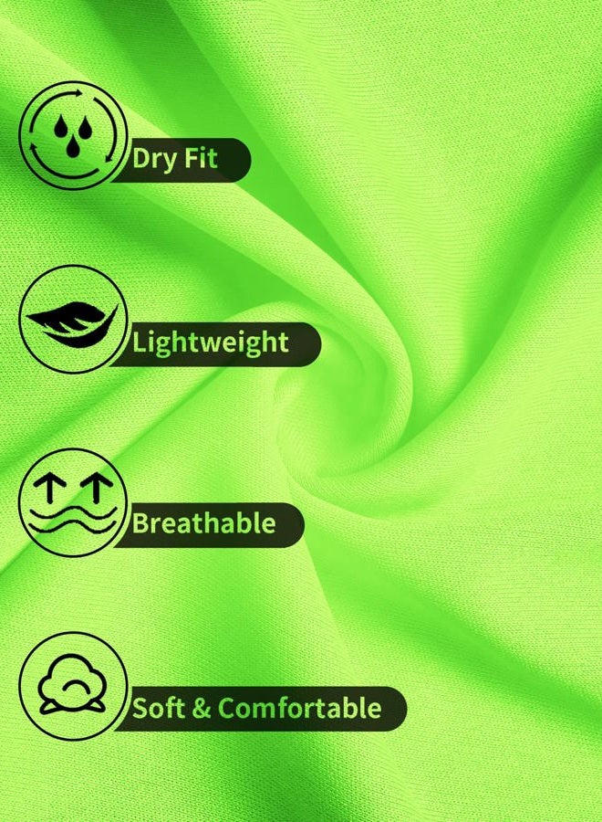 Dreammonkey 4T to Youth Neon Shirt Kids Rash Guard UPF 50+ Dry Fit Athletic Short Sleeve T Shirts for Boys and Girls (Neon Green S) - Image 5