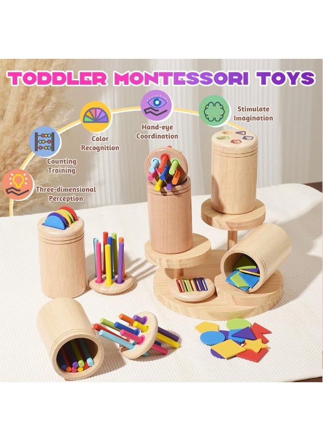 Mordely Montessori Wooden Toys for 1 2 3 Years Boys Girls,Wooden Color Sorting & Development Toy | Birthday Gifts for Toddlers 1-3 Year Olds | Educational Learning Toys for 1 2 3 Year Old Boy Girl - Image 3