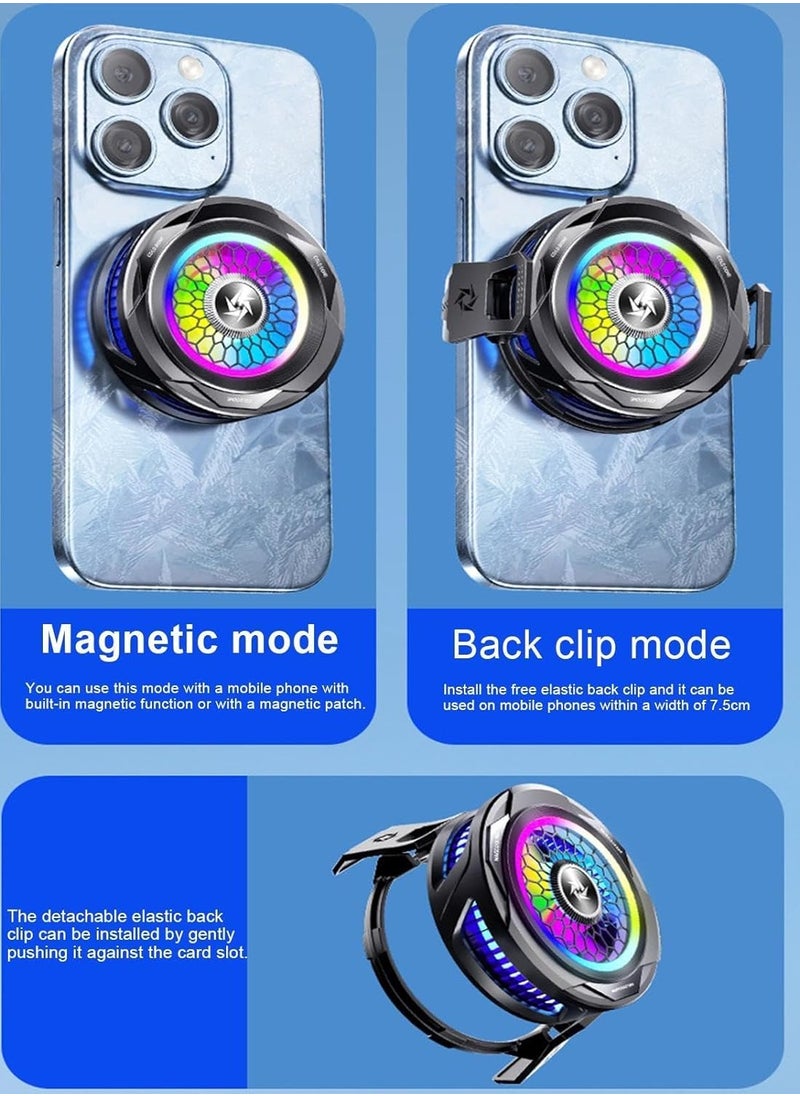 Raxoom Phone Cooler, Mobile Cooler With Digital Display Gaming Cooler, Portable Mobile Cooler For Gaming Phone Cooler Gaming Fan Cooling Fan For Mobile  - Image 1