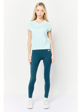 adidas Originals Women Sportswear Fit Brand Logo Training Top, Light Blue  - Image 3
