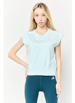 adidas Originals Women Sportswear Fit Brand Logo Training Top, Light Blue  - Image 1