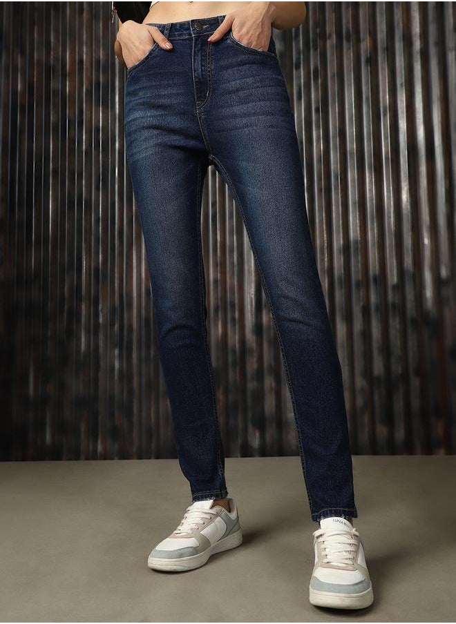 HIGH STAR Women Comfort Skinny Fit High-Rise Light Fade Stretchable Jeans  - Image 3