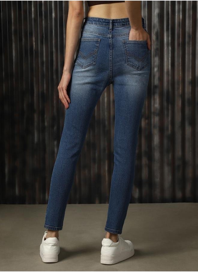HIGH STAR Women Comfort Skinny Fit High Rise Heavy Fade Stretchable Jeans  - Image 5