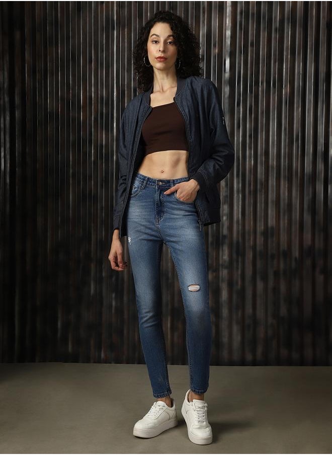HIGH STAR Women Comfort Skinny Fit High Rise Heavy Fade Stretchable Jeans  - Image 1