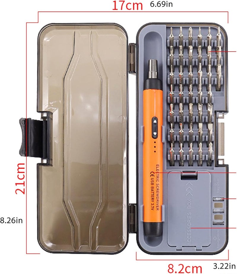 38 in 1 Rechargeable Cordless Electric Screwdriver Set Precise Power Tool Drill for Computer Repair - Image 5