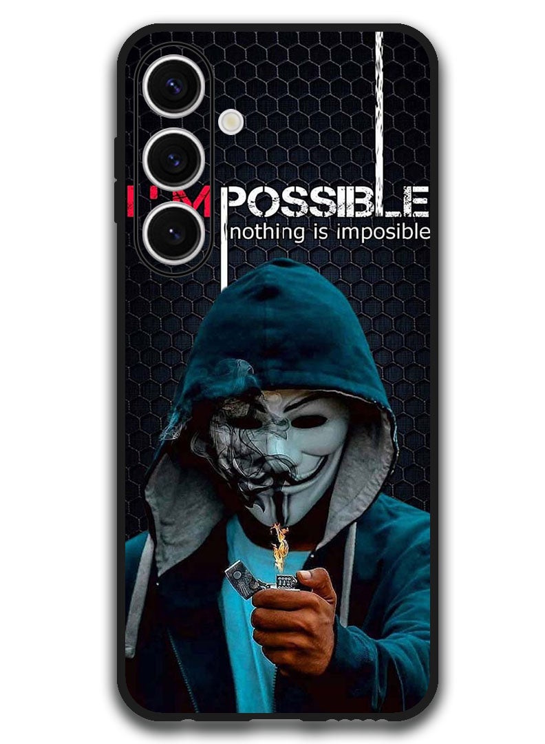 Theodor غطاء واقي مضاد للخدش ومقاوم للصدمات لجهاز سامسونج جالاكسي S24 FE لا شيء مستحيل - Image 1