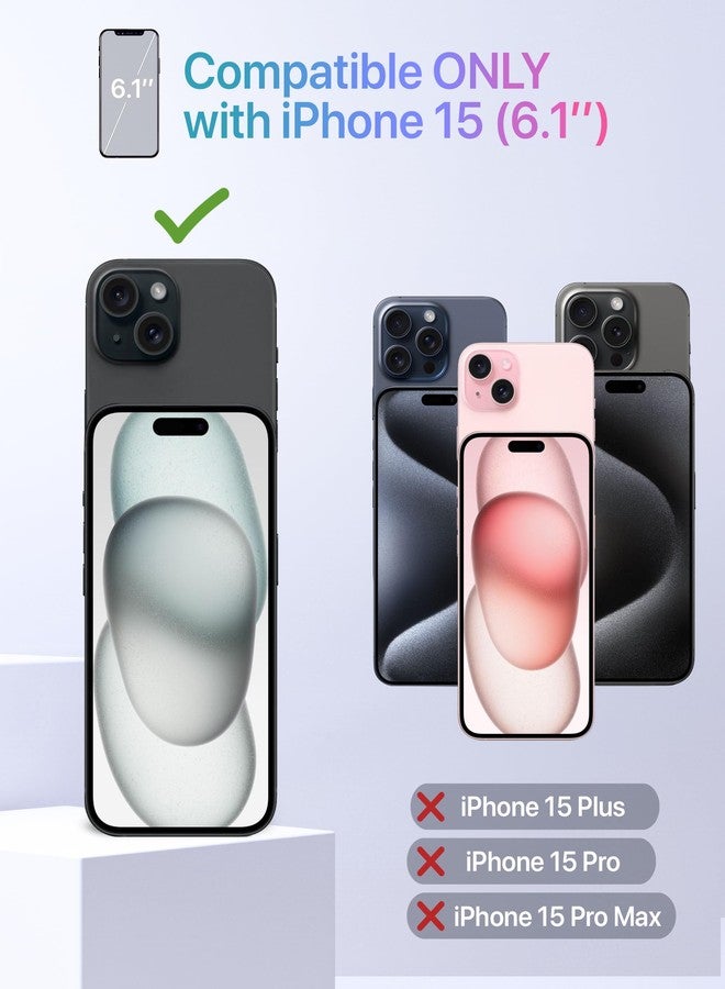 TORU جراب TORU لهاتف iPhone 15، جراب محفظة مع حامل بطاقات، فتحة مخفية لبطاقات الهوية والائتمان، مسند قابل للطي، غطاء هاتف نحيف مقاوم للصدمات شديد التحمل مع حزام - أسود - Image 2