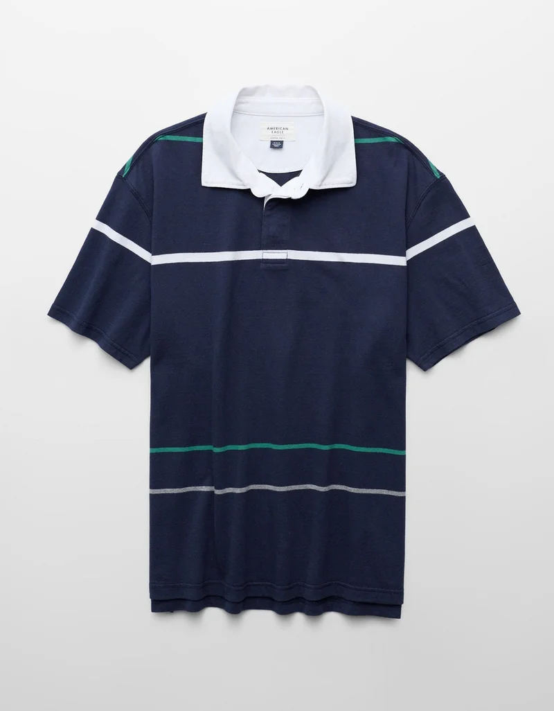 American Eagle  AE Standard Fit Rugby Shirt for Men | Best Price UAE