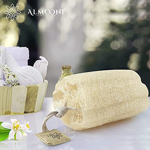Almooni Egyptian Loofah Exfoliating Body Scrubber, Natural Real Egyptian Shower Loofah Sponge Body Scrubber for Women and Men, for Body and Face That Will Get You Clean - 2 Count (1 Pack) - Image 5
