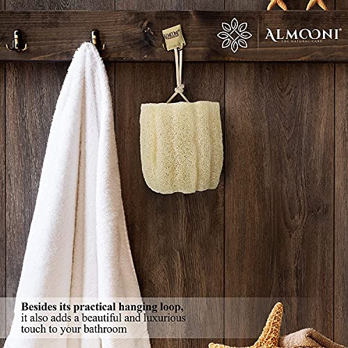 Almooni Egyptian Loofah Exfoliating Body Scrubber, Natural Real Egyptian Shower Loofah Sponge Body Scrubber for Women and Men, for Body and Face That Will Get You Clean - 2 Count (1 Pack) - Image 4