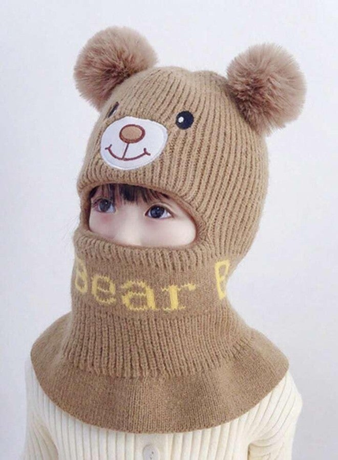 Richmen Unisexbaby Velvet Toddler Winter Hat Monkey Caps Baby Winter Hat, Fleece Lined Winter Hat Caps For Kids Winter Hat Scarf Earflap Hood Skull Caps (Coffee, 6 Months To 5 Years), Free Size - Image 4