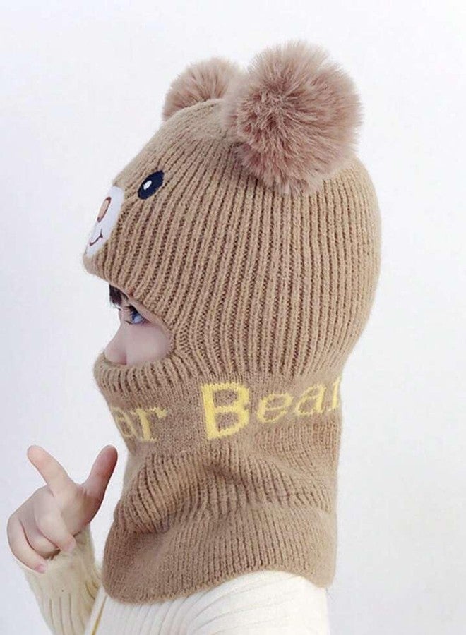 Richmen Unisexbaby Velvet Toddler Winter Hat Monkey Caps Baby Winter Hat, Fleece Lined Winter Hat Caps For Kids Winter Hat Scarf Earflap Hood Skull Caps (Coffee, 6 Months To 5 Years), Free Size - Image 5