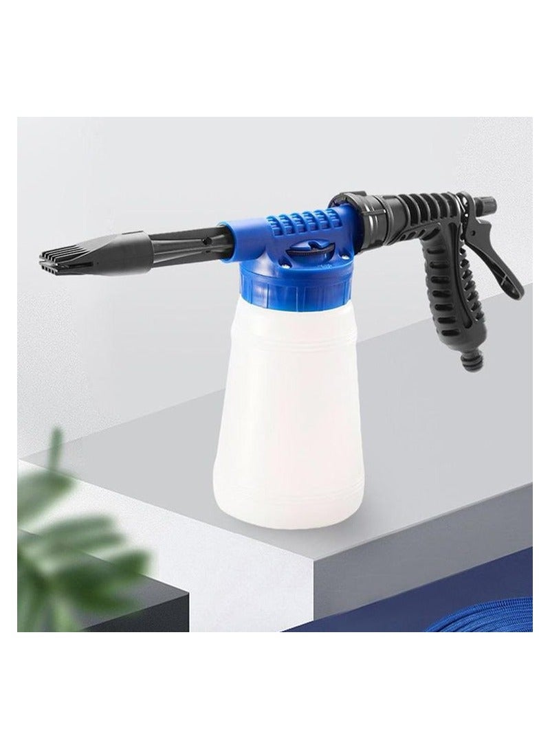 انخفاض ضغط المياه بندقية رغوة وعاء قابل للتعديل فوهة رش غلاية غسيل السيارات حاوية الصابون مع مقبض - Image 1