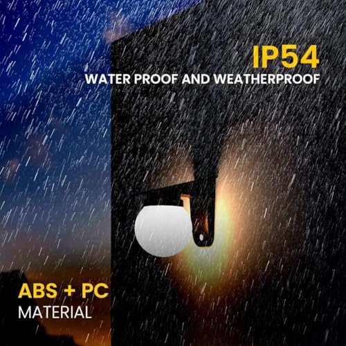 hardoll Solar Wall Light Outdoor Waterproof 6 LED Solar Lights for Garden, Home & Decoration Lamp for Home Exterior (Warm White,Pack of 1) - Image 3