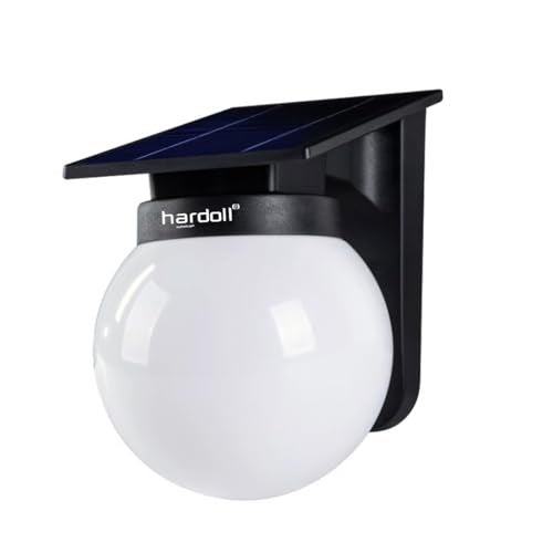 hardoll Solar Wall Light Outdoor Waterproof 6 LED Solar Lights for Garden, Home & Decoration Lamp for Home Exterior (Warm White,Pack of 1) - Image 1