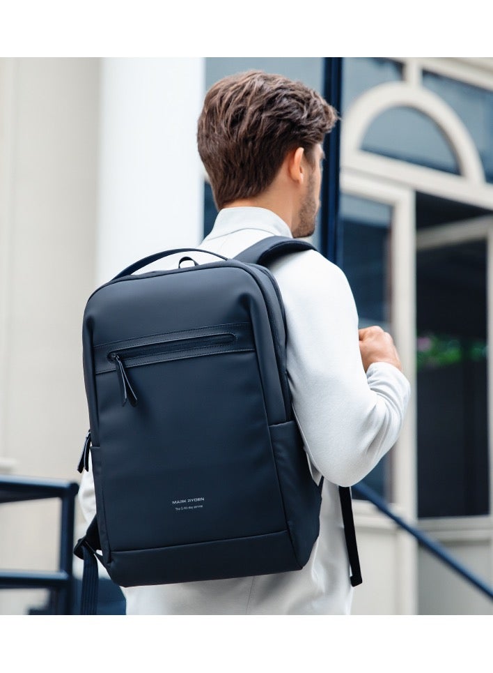 Mark Ryden MR6075 Black Laptop Backpack 15.6 Inch Water Resistant Travel Bag with USB Charging Port and Multi-Pocket Design for Work School and Daily Commute - Image 2