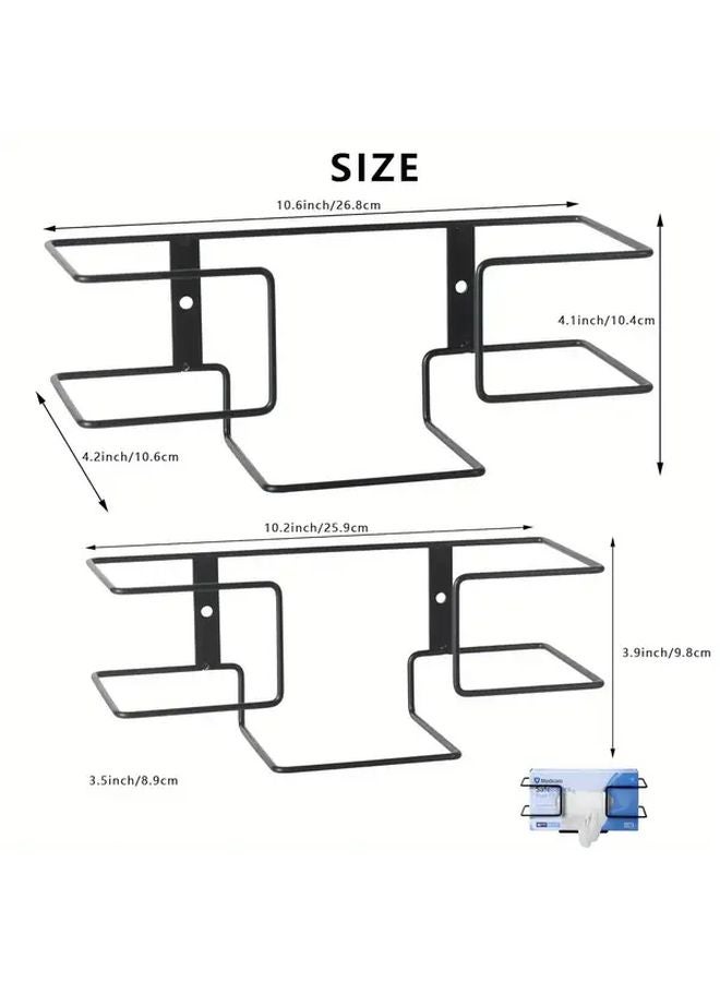 White Heavy Duty Metal Glove Rack Wall Mounted Organizer With Hooks - Image 3