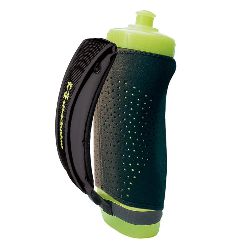 Amphipod Hydraform Handheld Thermal-Lite Water Bottle  BPA-Free  Insulated Sleeve  Storage Pocket for Running & Walking (20 oz.)  Black - Image 1