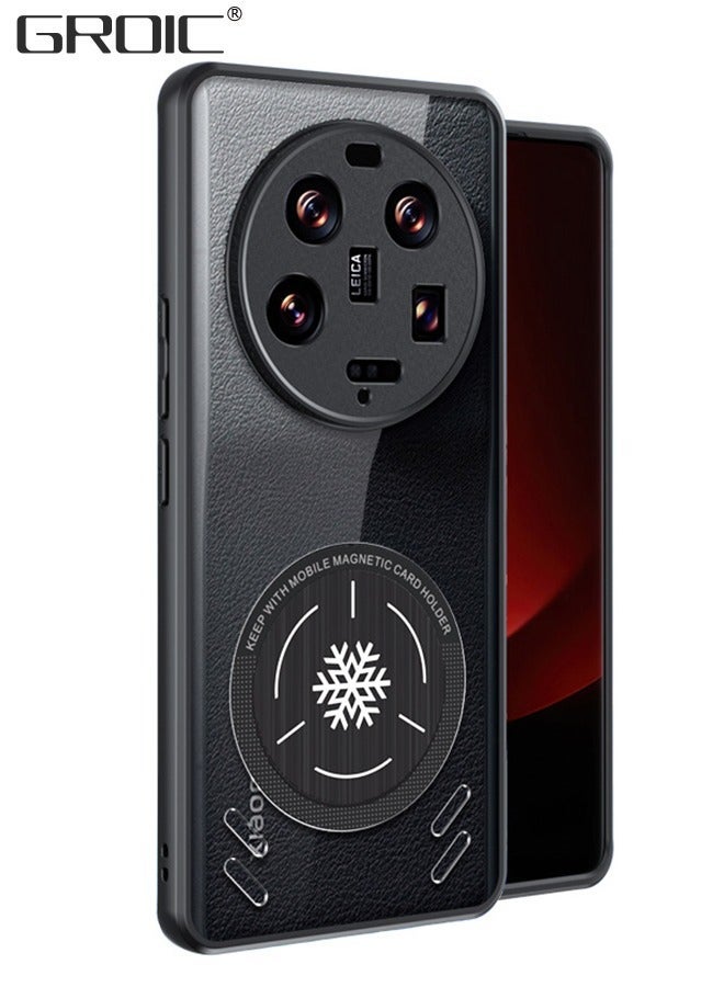GROIC For Xiaomi 13 Ultra 6.73 Inches, Transparent Protective Case with Magnetic Ring, Compatible Gaming Radiator Accessories, Ultra-thin Car Graphite Alkene - Image 1
