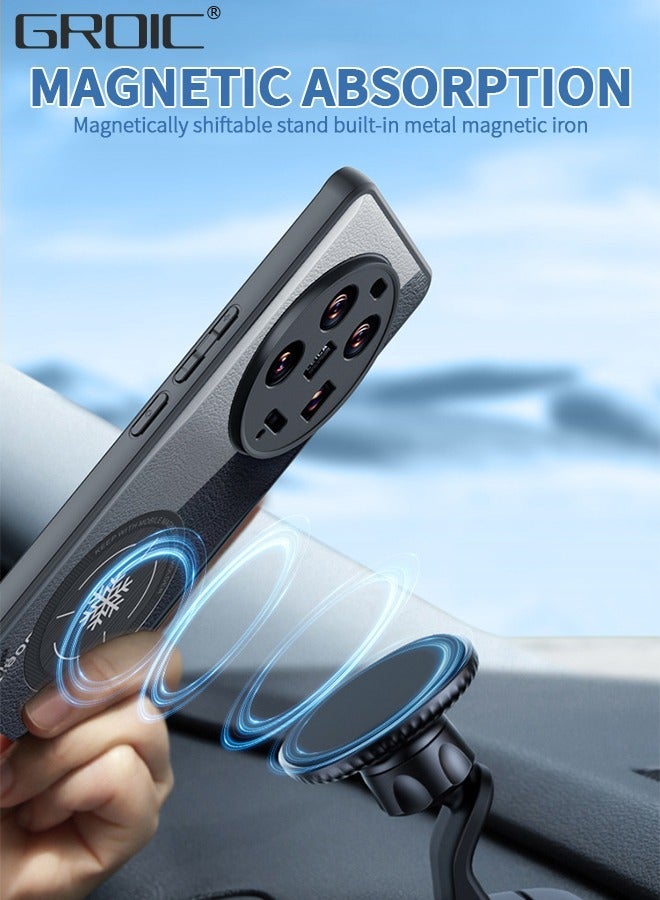 GROIC For Xiaomi 13 Ultra 6.73 Inches, Transparent Protective Case with Magnetic Ring, Compatible Gaming Radiator Accessories, Ultra-thin Car Graphite Alkene - Image 5