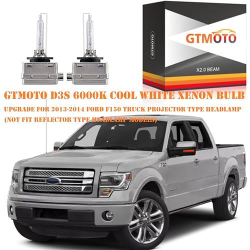 GTMOTO for 2013 2014 Ford F150 HID Headlights D3S Xenon Bulb, F-150 FX4 Lariat Platinum SVT Raptor XLT Projector Headlamp 7L7Z-13N021-A, 6000K Bright White F 150 Truck Adaptive Light D3SC1, 2 Pack - Image 4