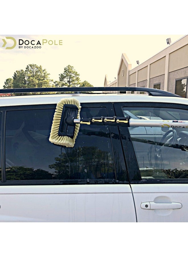Generic - Docazoo Docapole Soft Bristle Car Wash And Scrub Brush Extension Pole Attachment 10 For Deck Truck Boat Rv House Siding Safe With Water Long Handle Pole Not Included - Image 1