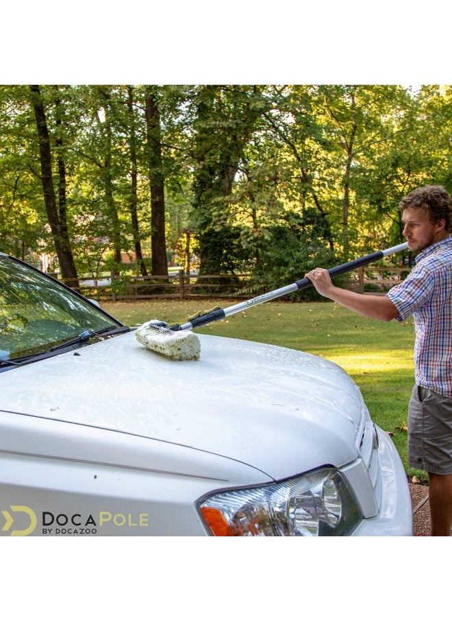 Generic - Docazoo Docapole Soft Bristle Car Wash And Scrub Brush Extension Pole Attachment 10 For Deck Truck Boat Rv House Siding Safe With Water Long Handle Pole Not Included - Image 1