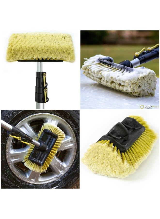 Generic - Docazoo Docapole Soft Bristle Car Wash And Scrub Brush Extension Pole Attachment 10 For Deck Truck Boat Rv House Siding Safe With Water Long Handle Pole Not Included - Image 1
