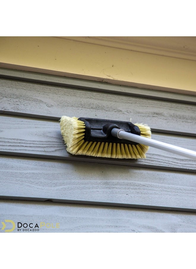Generic - Docazoo Docapole Soft Bristle Car Wash And Scrub Brush Extension Pole Attachment 10 For Deck Truck Boat Rv House Siding Safe With Water Long Handle Pole Not Included - Image 1