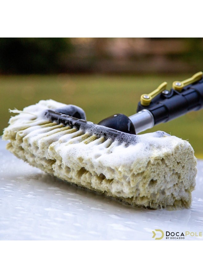 Generic - Docazoo Docapole Soft Bristle Car Wash And Scrub Brush Extension Pole Attachment 10 For Deck Truck Boat Rv House Siding Safe With Water Long Handle Pole Not Included - Image 1