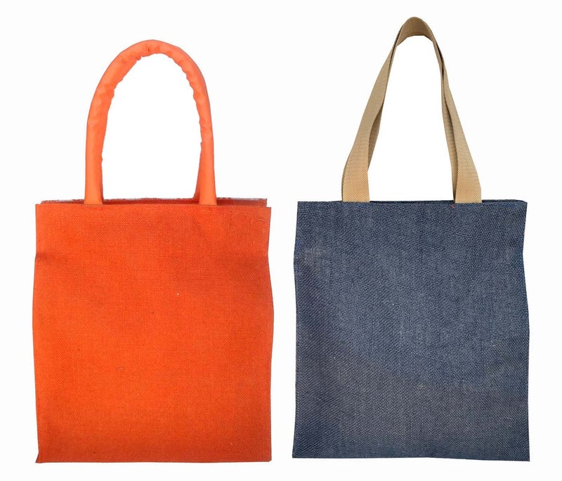 FOONTY Daily Use Women Jute Lunch Bags(Combo of 2,Multi color,fab-3) - Image 3