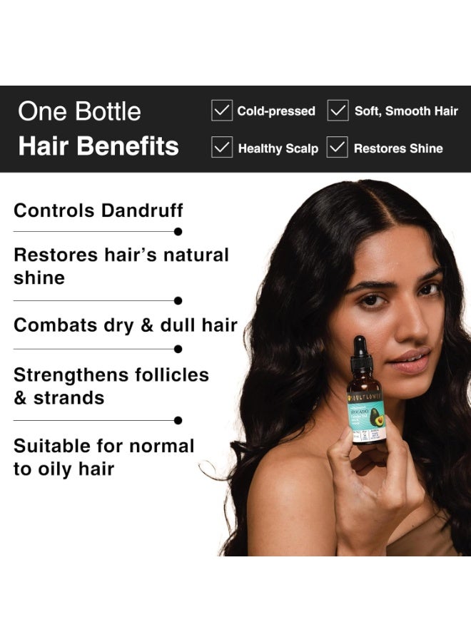 Soulflower Avocado Hair Oil for Hair Growth, Reduce Dandruff, flexible Hair & Prevent Breakage, Moisturizer for Acne & Anti Aging | 100% Pure, Natural and Cold-Pressed, 30ml - Image 3