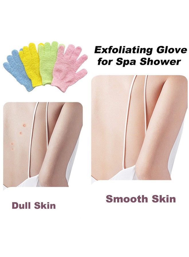 Vandorla Exfoliating Glove 4PCS Body Scrubber Shower Gloves Exfoliator Gloves Massage and Body Scrub Remove Dead Skin Shower Gloves Exfoliating for Women and Men 4 Colors  - Image 5