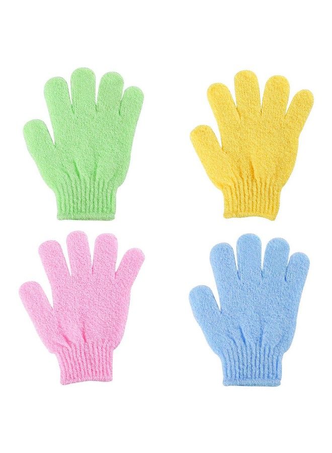 Vandorla Exfoliating Glove 4PCS Body Scrubber Shower Gloves Exfoliator Gloves Massage and Body Scrub Remove Dead Skin Shower Gloves Exfoliating for Women and Men 4 Colors  - Image 2
