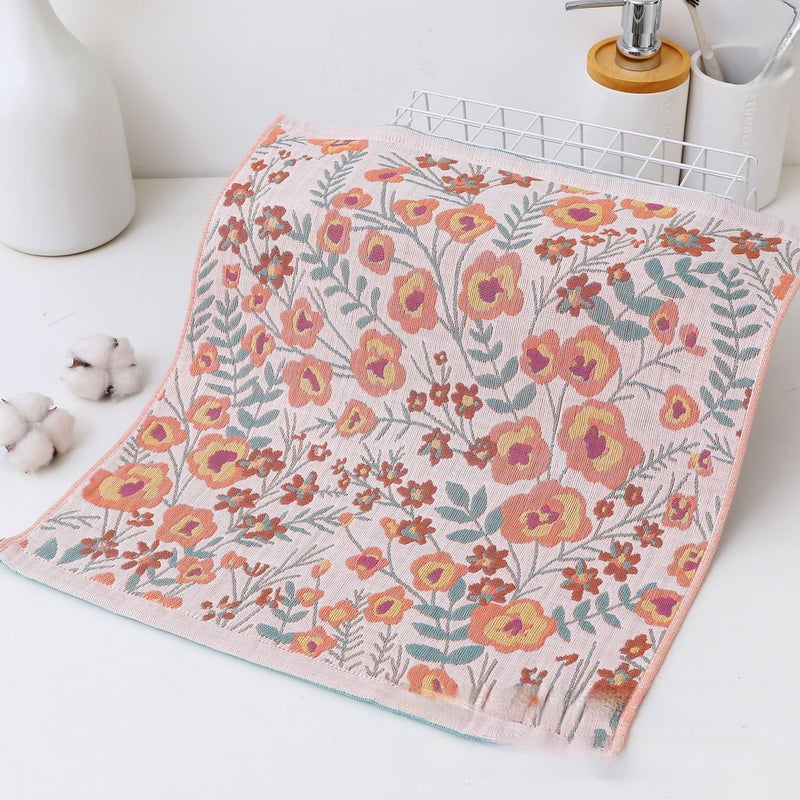 Cartoon Floral Muslin Large Scarf Soft Absorbent All over the sky star 
