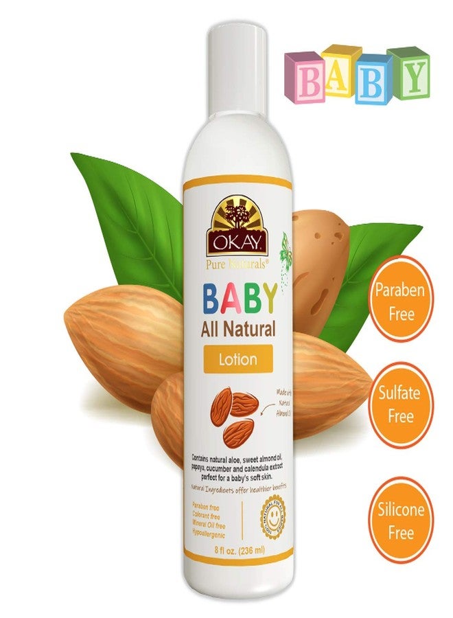 OKAY- BABY LOTION Natural Almond 8oz / 236ml - Image 2