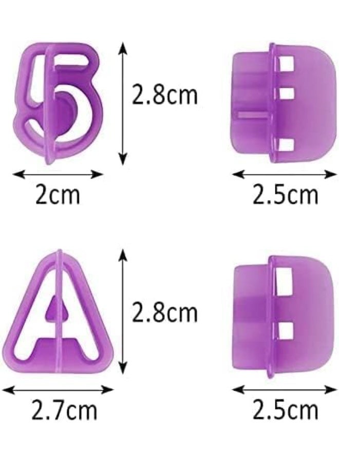 HZYH Alphabet Letter Number Cutters, Fondant Sugarcraft Cookie Cutters, Alphabet Letters Biscuit Cutters Molds, Cake Decorating Sets, DIY Baking Tools, for Fondant Icing Baking Cake Decorating(40pcs) - Image 2