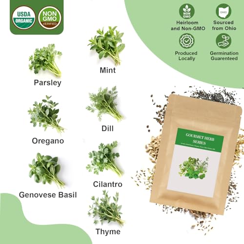 TitaniX Gourmet Herb Seed Pod Kit for AeroGarden, idoo, Ahopegarden, MUFGA with Basil, Parsley, Thyme, Mint, Cilantro, Dill, Oregano - Hydroponics Supplies for Most Brand (7-pod) - Image 2