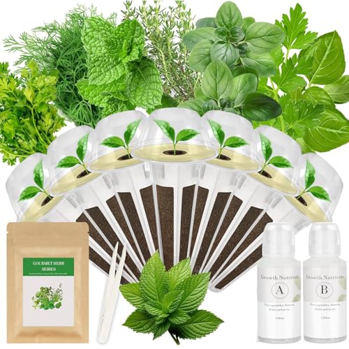 TitaniX Gourmet Herb Seed Pod Kit for AeroGarden, idoo, Ahopegarden, MUFGA with Basil, Parsley, Thyme, Mint, Cilantro, Dill, Oregano - Hydroponics Supplies for Most Brand (7-pod) - Image 1