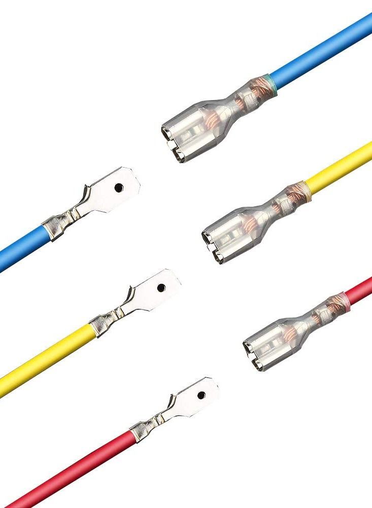 Y&D 270 Pieces Quick Connector Male Bus Spade Crimp Terminal Assortment Kit, 2.8/4.8/6.3mm Disconnect Kit for Electrical Wiring Car Audio Speakers  - Image 2