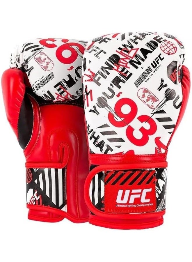 Ufc قفازات ملاكمة مصنوعة من UFC للشباب، حجم 8 أونصات، أحمر - Image 2